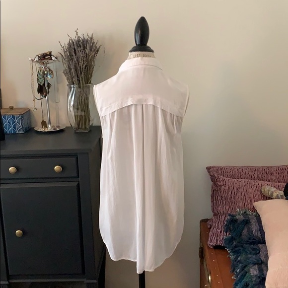 Cloth & Stone hi-lo sleeveless collared shirt - Picture 1 of 9